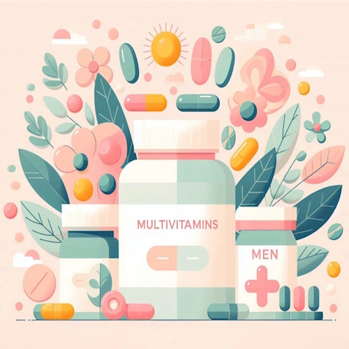 Representación de Multivitaminas para Hombres y Mujeres