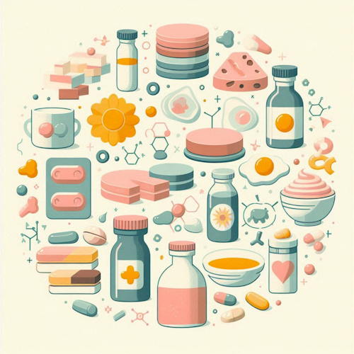 Representación de las Proteínas, Grasas y Otros Nutrientes Exenciales